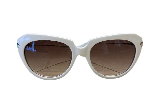 Blanc ALEXANDER McQUEEN Lunettes de Soleil