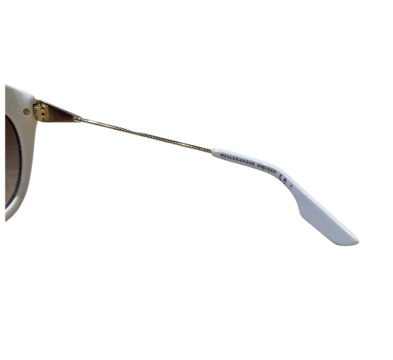 Blanc ALEXANDER McQUEEN Lunettes de Soleil