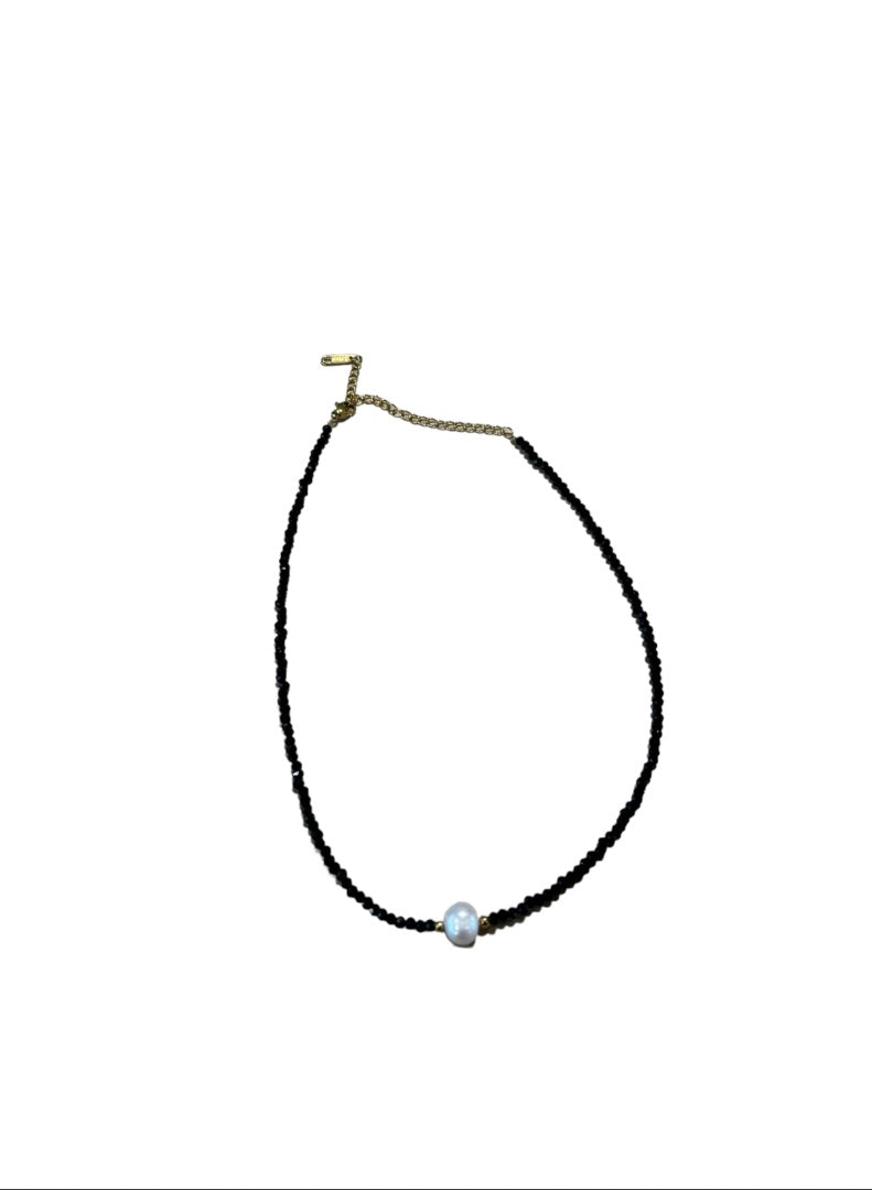 Noir et Blanc PVD 30 Collier