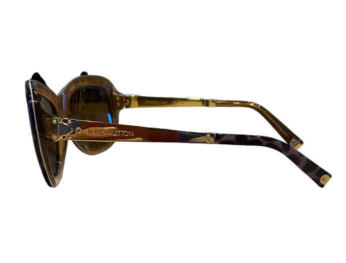 Brun et Or LOUIS VUITTON Lunettes de Soleil