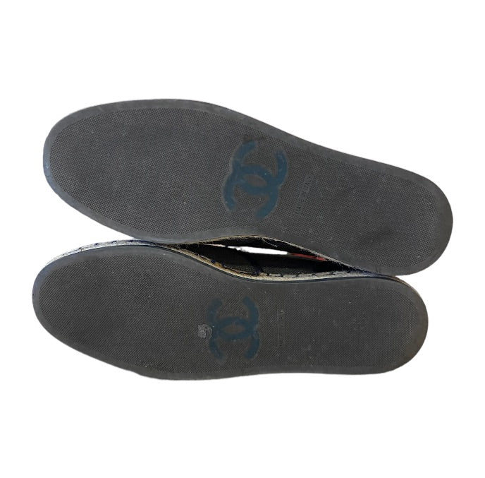 Gris et Bleu Marin CHANEL Chaussures, 8