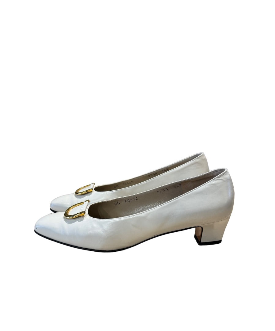 Blanc SALVATORE FERRAGAMO Chaussures, 9.5