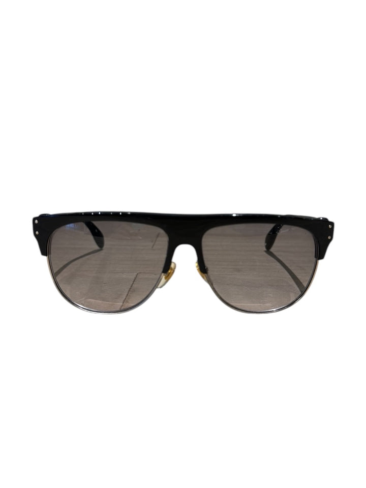 Noir et Argent ALEXANDER McQUEEN Lunettes de Soleil